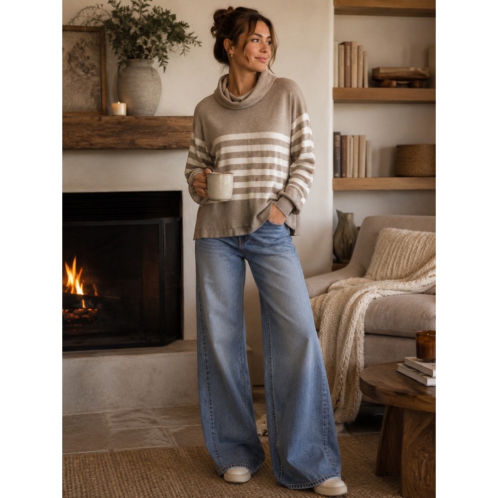 Cyrus Nordstrom Brown Striped Sweater- Size XL
